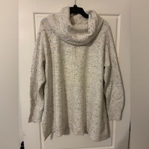Max Studio Cream Speckled Turtleneck Sweater